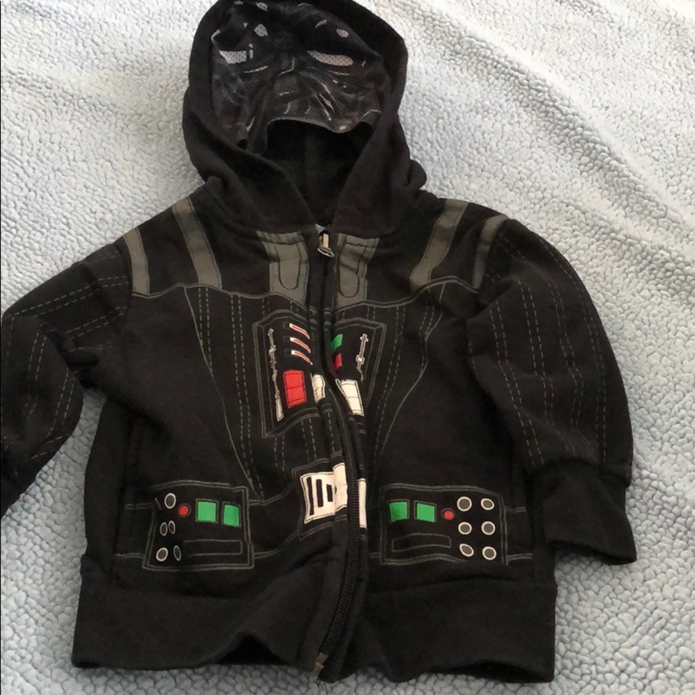 12 month Darth Vader hoodie with cape
